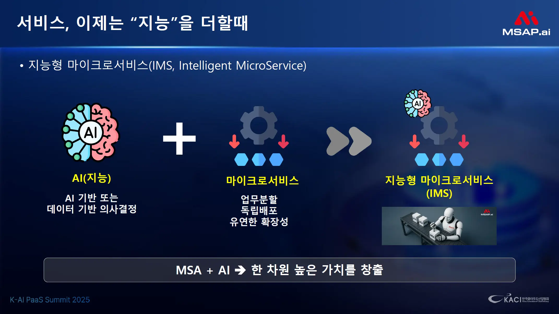 MSA_1 서비스, 이제는 "지능"을 더할 때